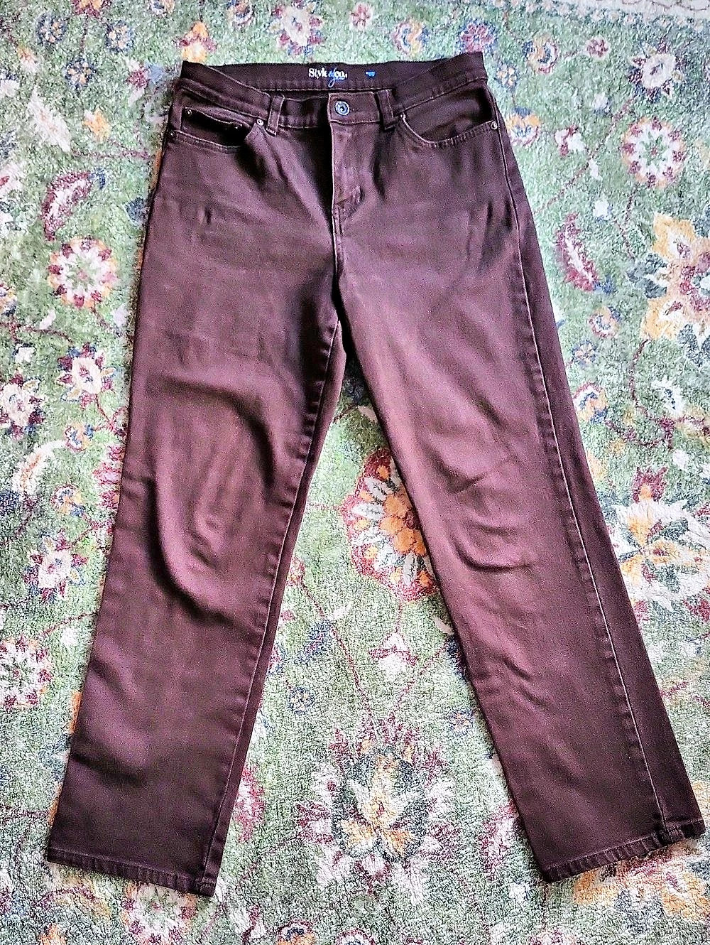 Silver Jeans Co. Straight Leg Jeans in Brown Waist 30